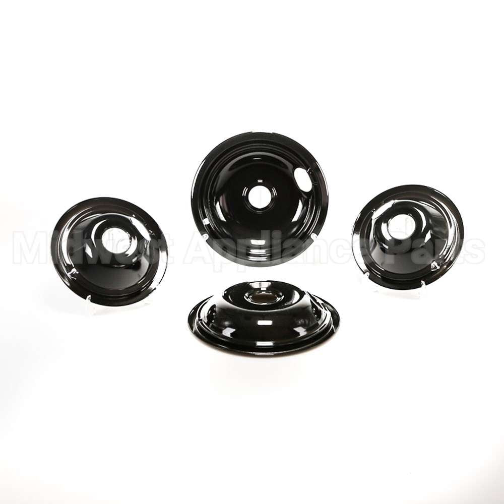 W10288051 Whirlpool Black Drip Bowl Set, 2-6