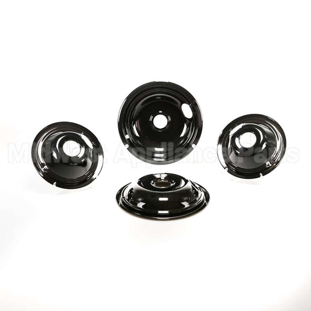 W10288051 Whirlpool Black Drip Bowl Set, 2-6