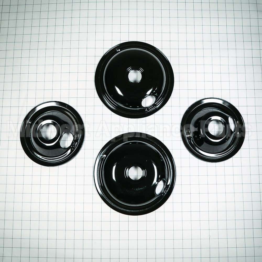 W10288051 Whirlpool Black Drip Bowl Set, 2-6