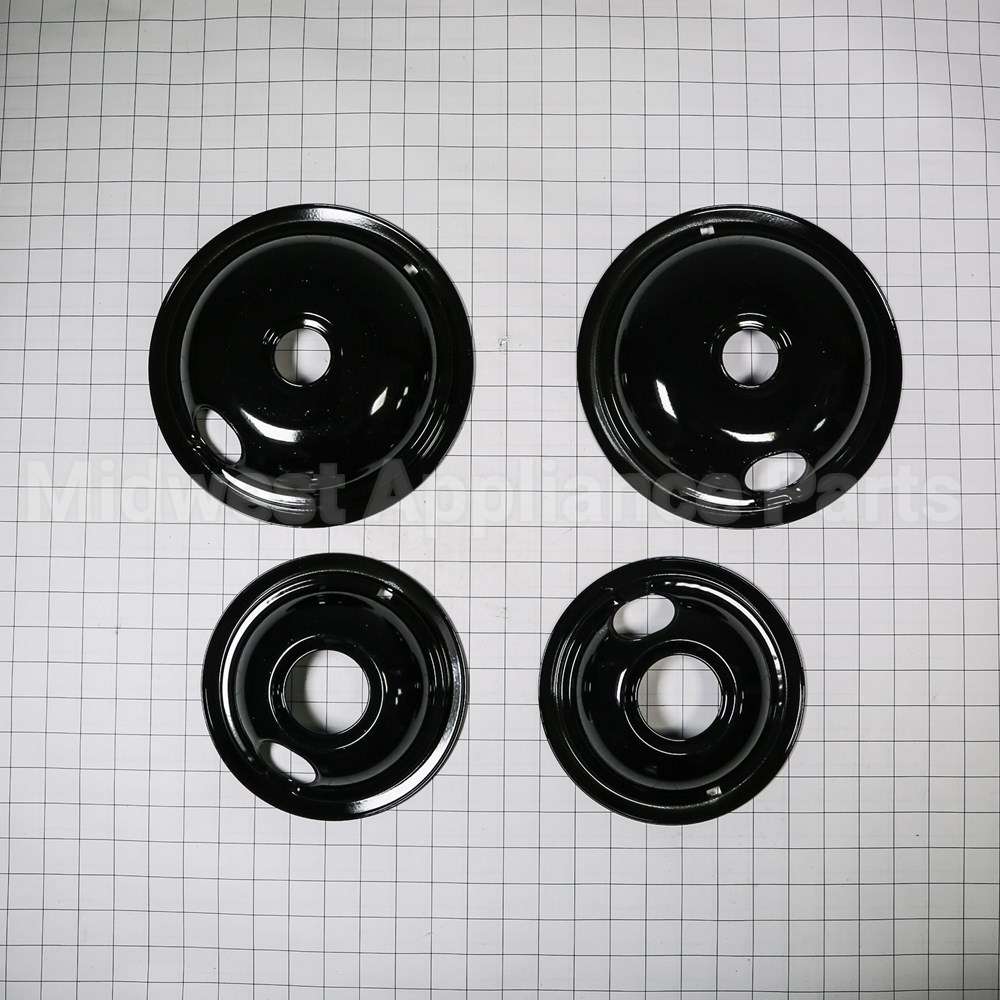 W10288051 Whirlpool Black Drip Bowl Set, 2-6