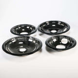 W10288051 Whirlpool Black Drip Bowl Set, 2-6