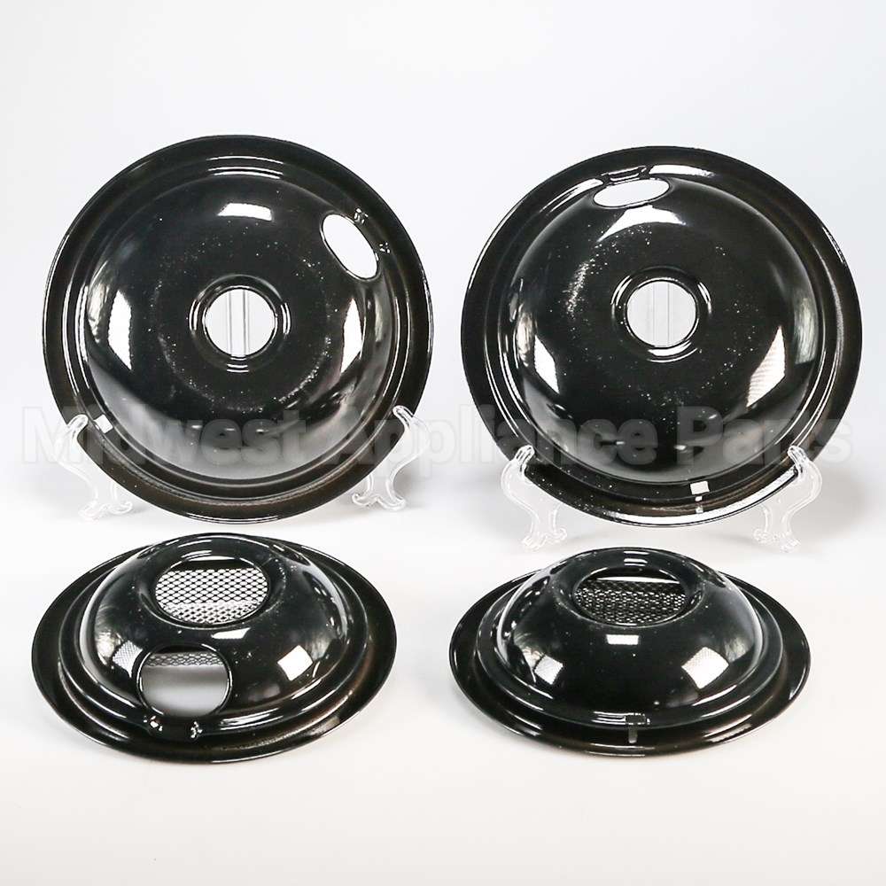 W10288051 Whirlpool Black Drip Bowl Set, 2-6
