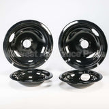 W10288051 Whirlpool Black Drip Bowl Set, 2-6