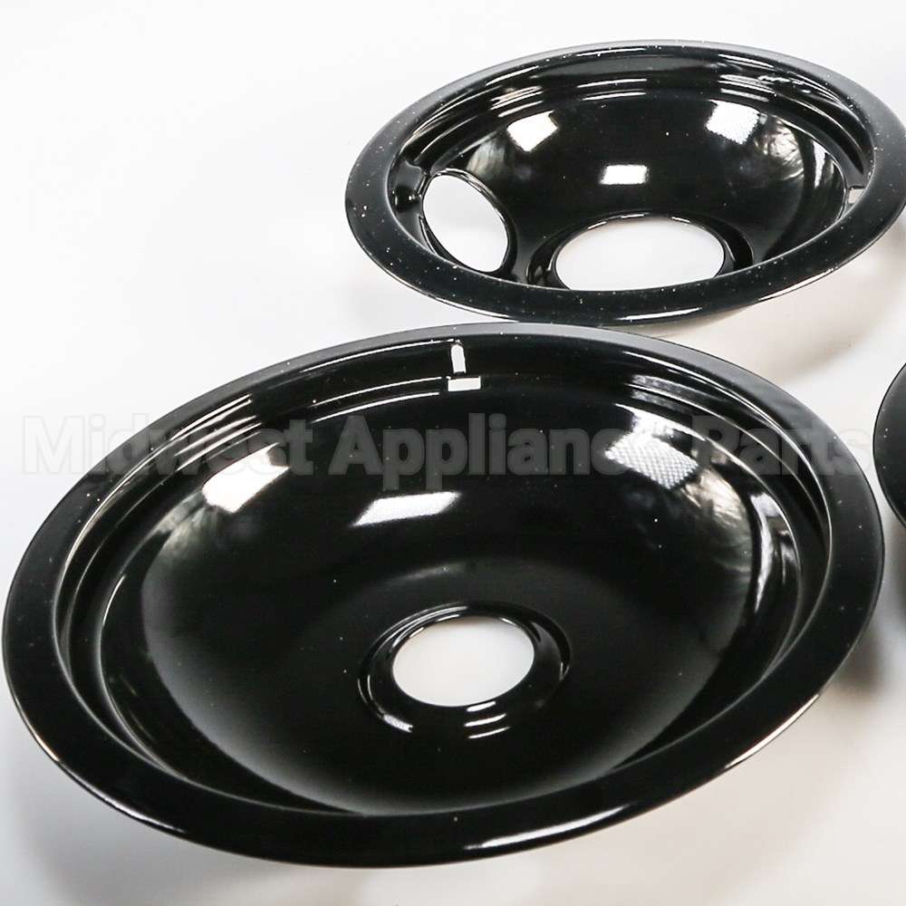 W10288051 Whirlpool Black Drip Bowl Set, 2-6
