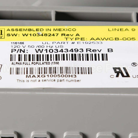 W10406636 Whirlpool Old W10384507