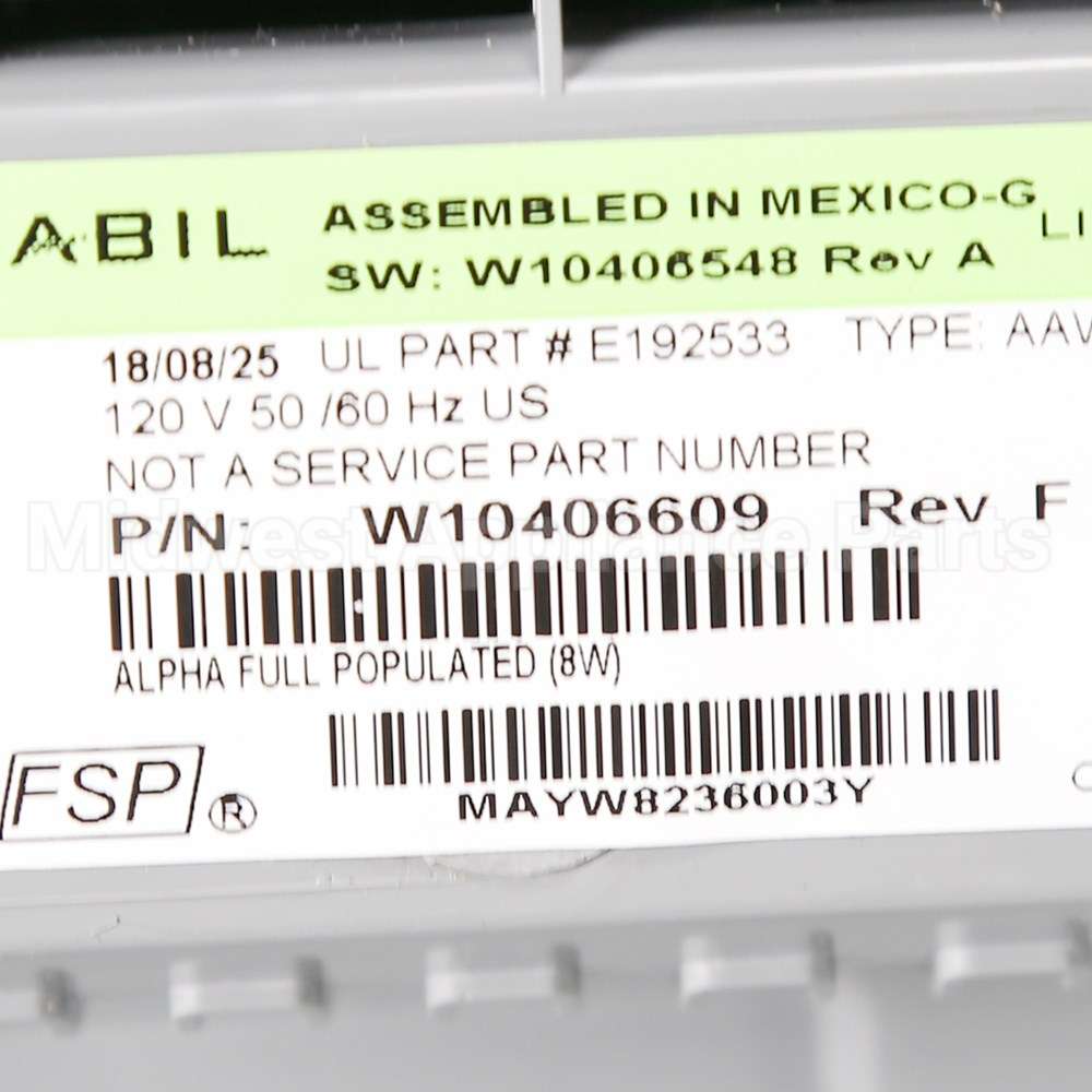 W10427975 Whirlpool Control Unit - Central