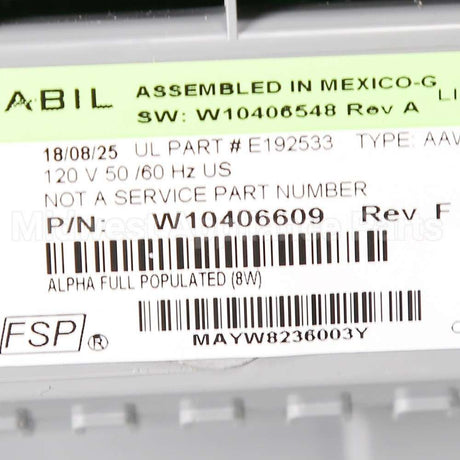 W10427975 Whirlpool Control Unit - Central