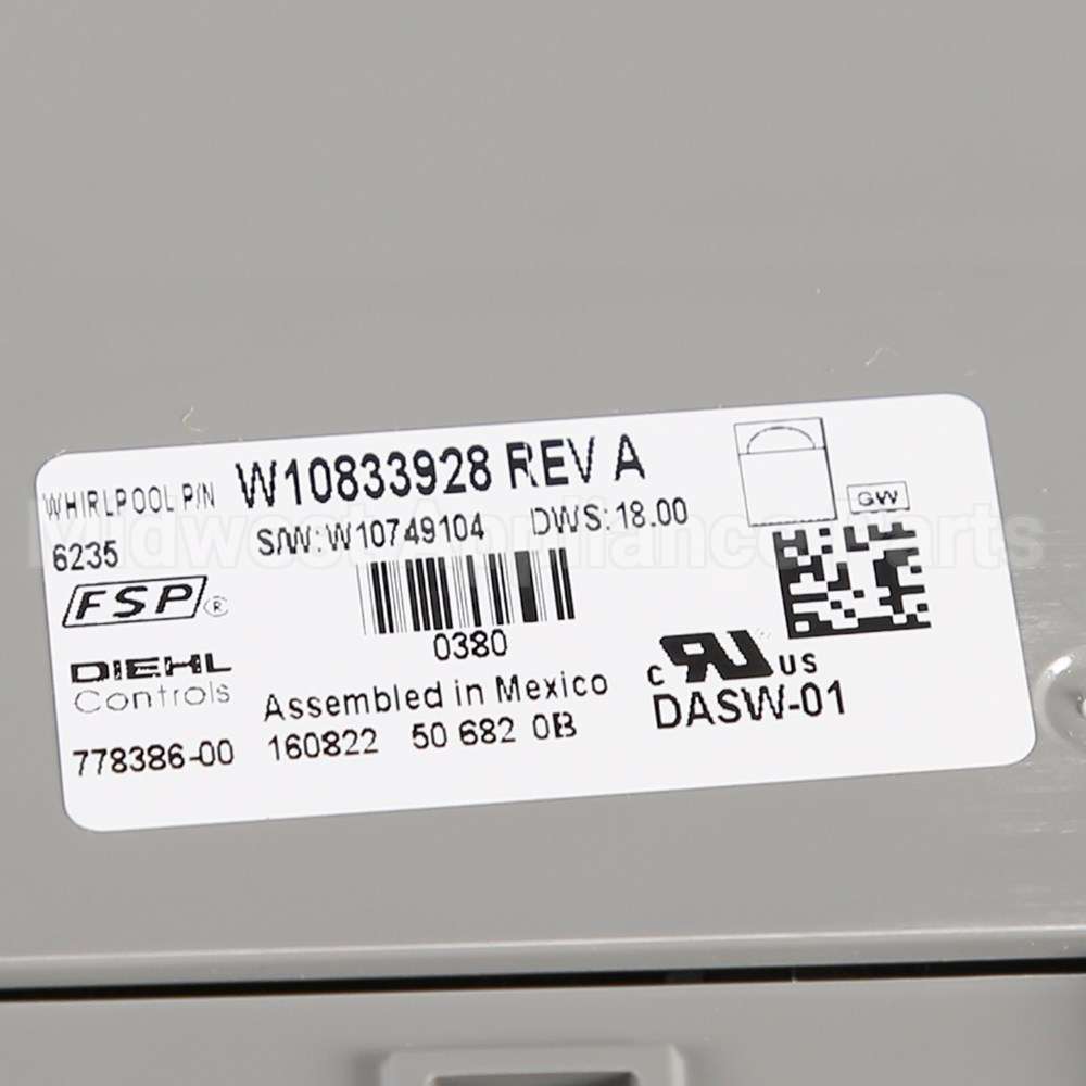 W10854222 Whirlpool Cntrl-Elec