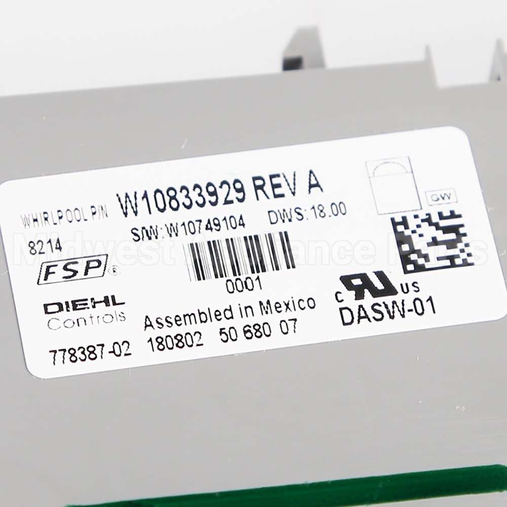 W10854223 Whirlpool Cntrl-Elec