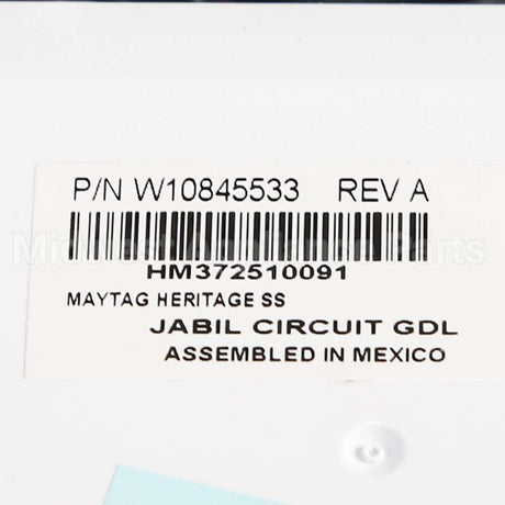 W10882135 Whirlpool Cntrl-Elec