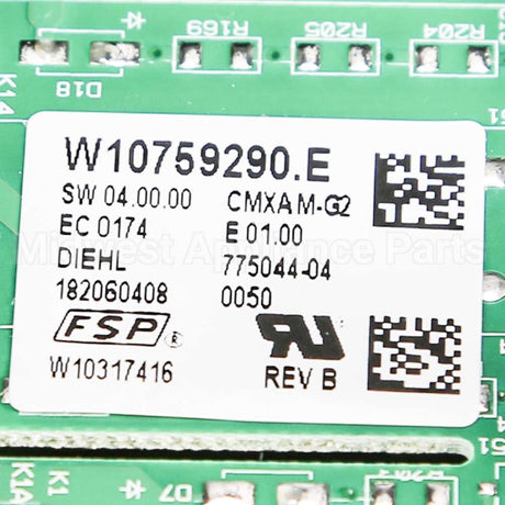 W10885069 Whirlpool Cntrl-Elec