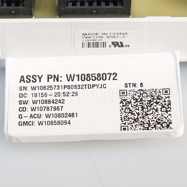 W10916666 Whirlpool Cntrl-Elec