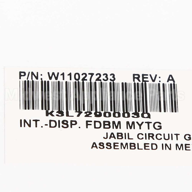 W11082840 Whirlpool Cntrl-Elec