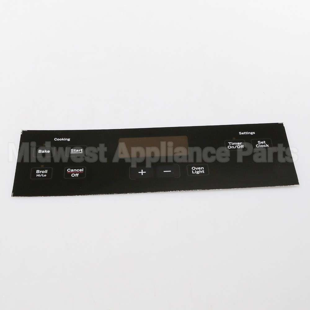 WB07X21373 GE Range Control Overlay - Black