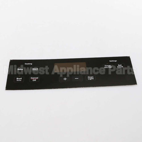 WB07X21373 GE Range Control Overlay - Black