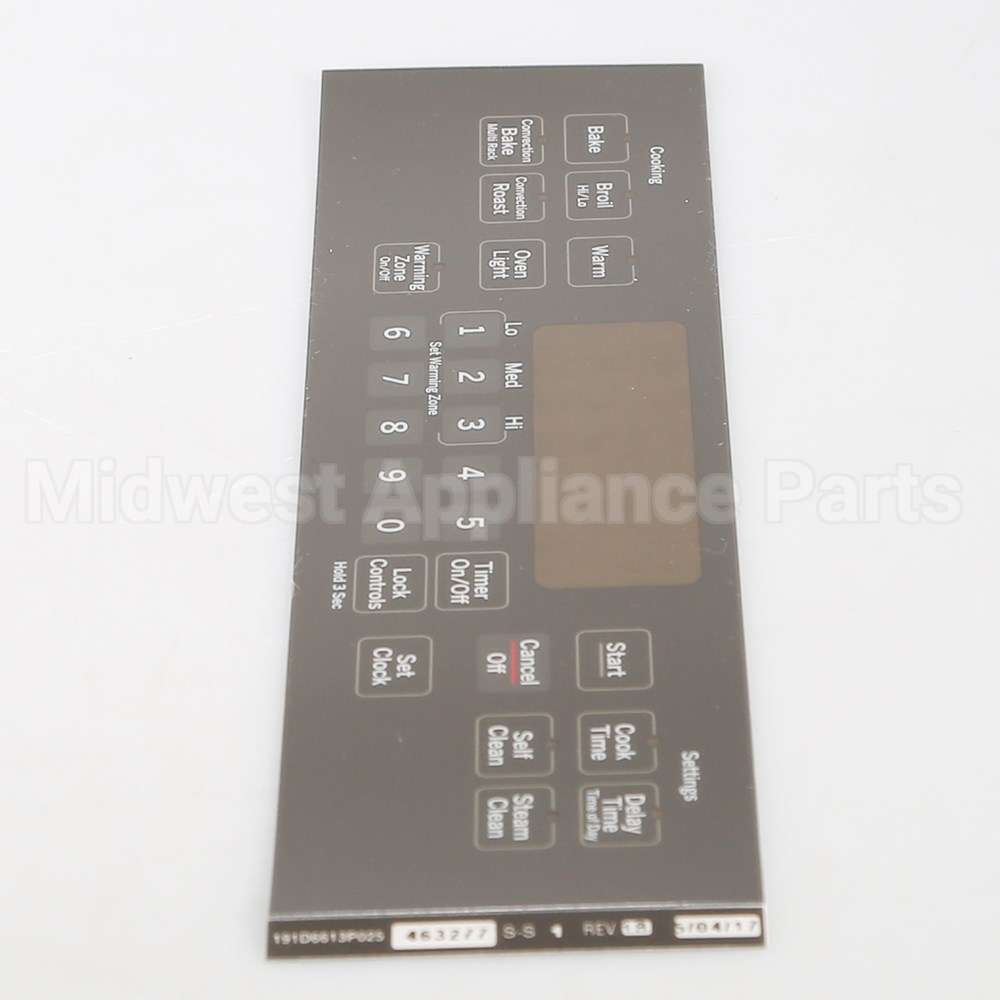 WB07X21417 GE Range Control Panel - Gray