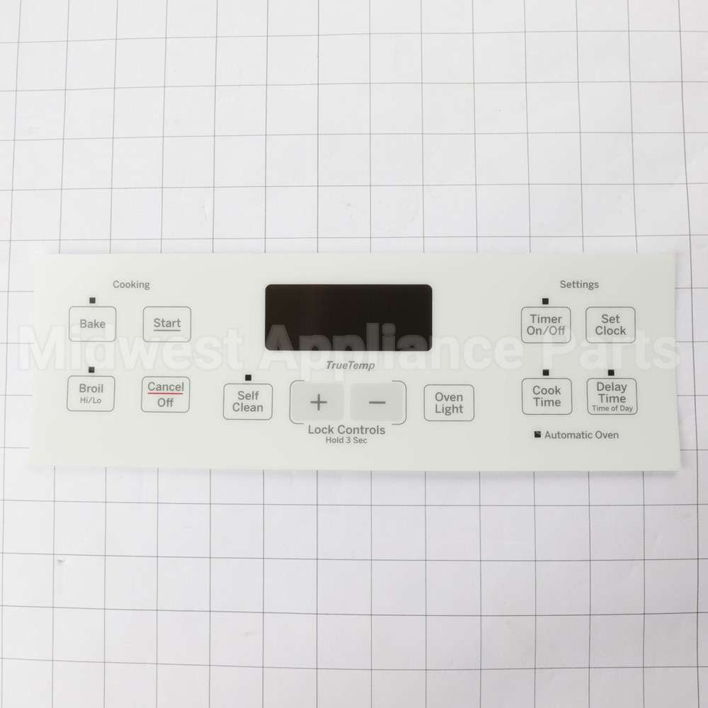 WB07X24623 GE Range Control Panel - White