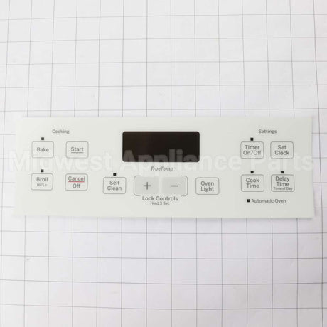 WB07X24623 GE Range Control Panel - White
