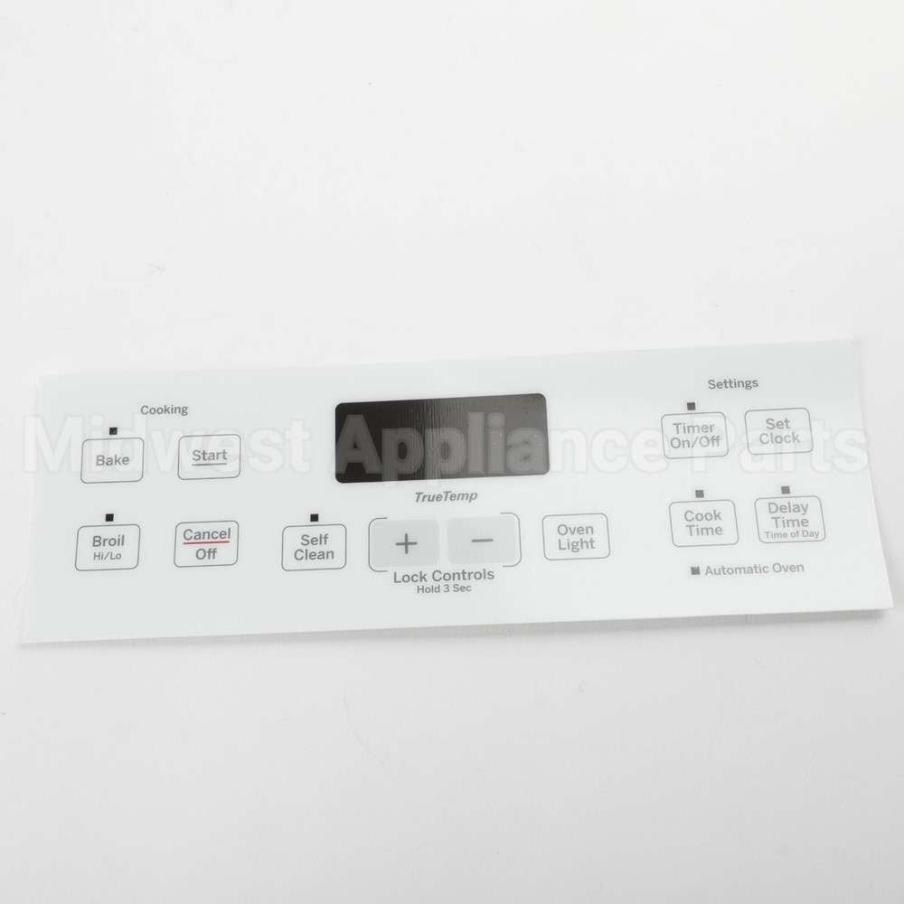 WB07X24623 GE Range Control Panel - White