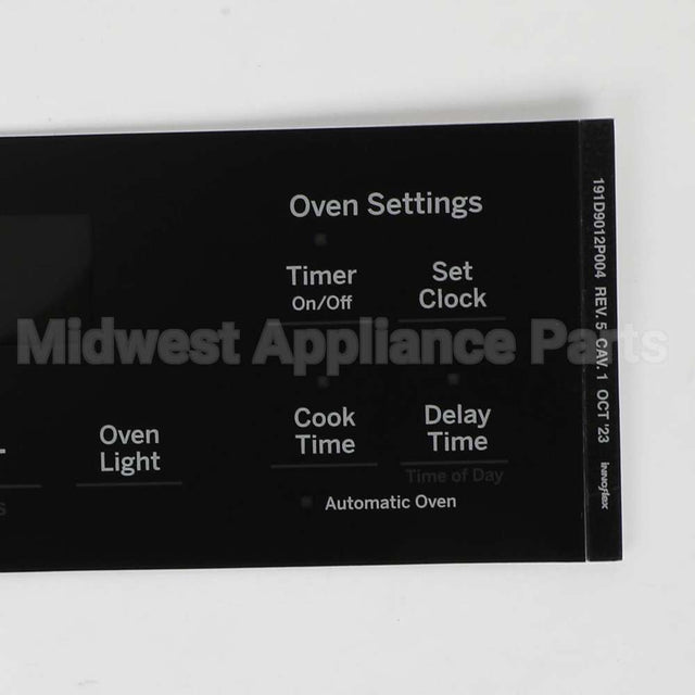 WB07X26634 GE Faceplate Graphics (Bk)