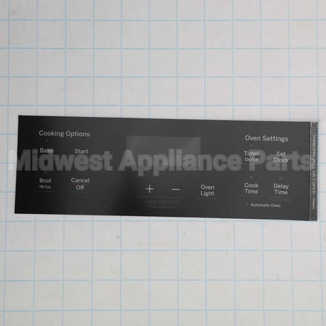 WB07X26634 GE Faceplate Graphics (Bk)