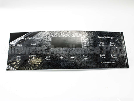 WB07X26647 GE Faceplate Graphics (Bk)