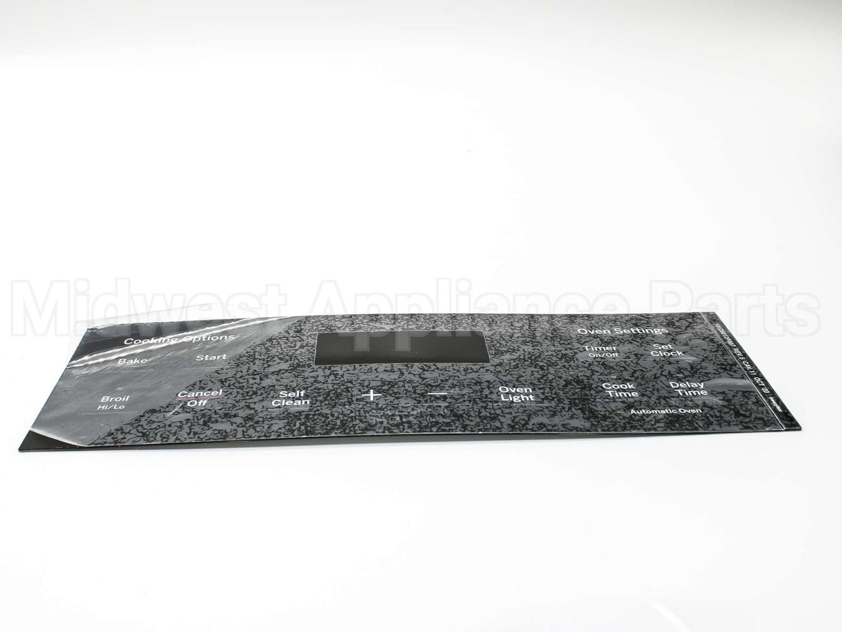 WB07X26647 GE Faceplate Graphics (Bk)