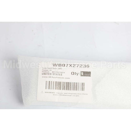WB07X27236 GE Trim Vent Door (Wh)