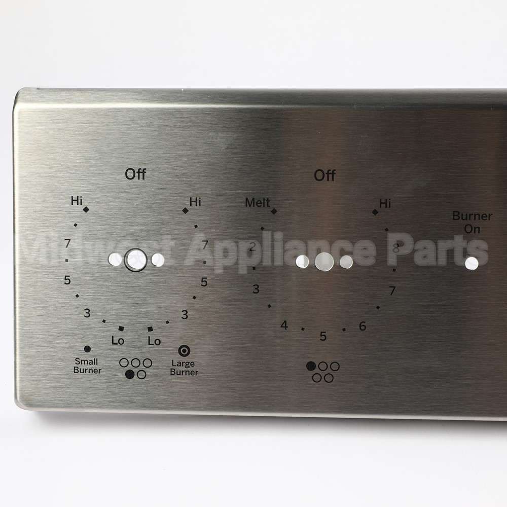 WB07X33621 GE Stainless Control Panel Overlay