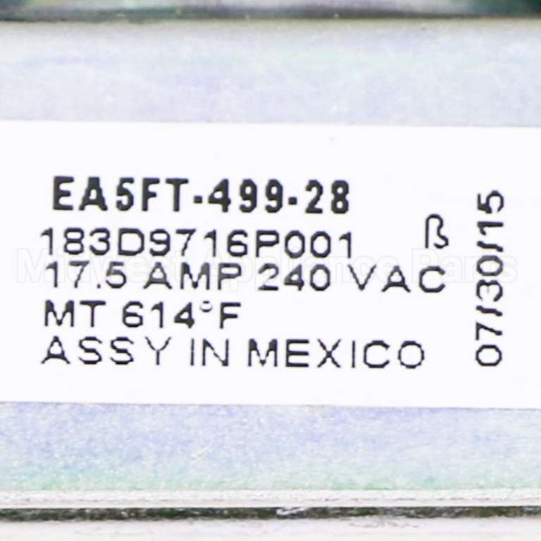 WB20K10019 GE Thermostat Top Heat Sp