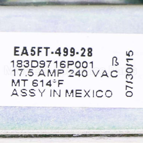 WB20K10019 GE Thermostat Top Heat Sp