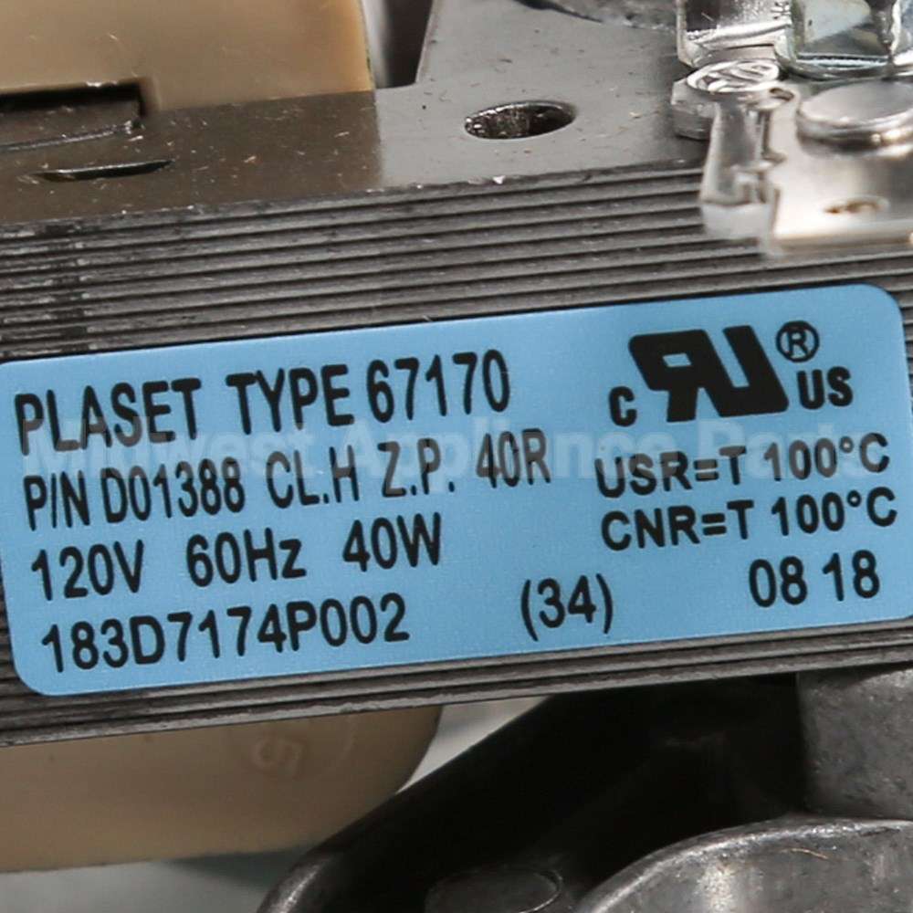 WB26K10004 GE Fan Motor Convect-1Speed