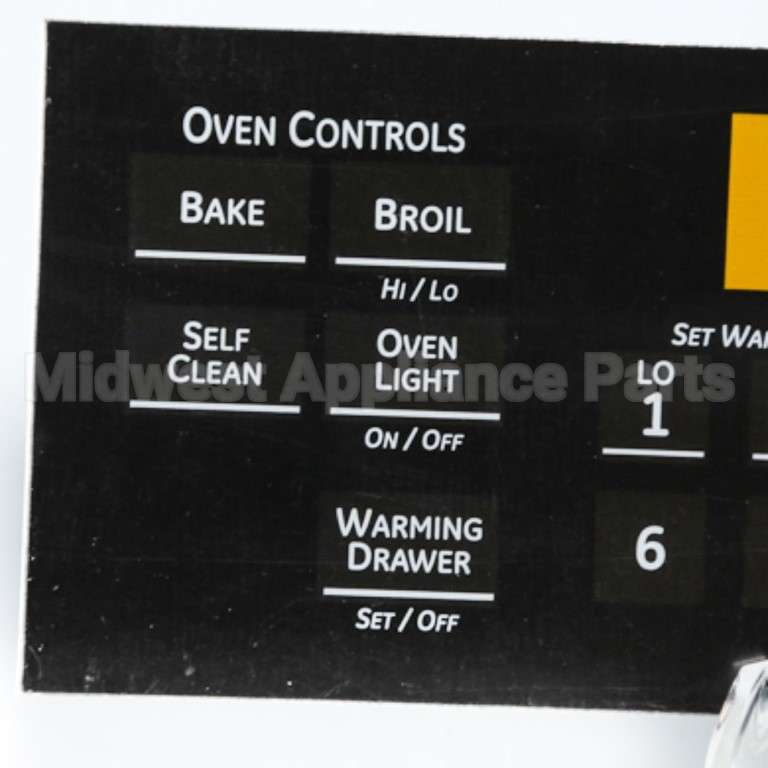 WB27K10277 GE Range Faceplate - T011 Black