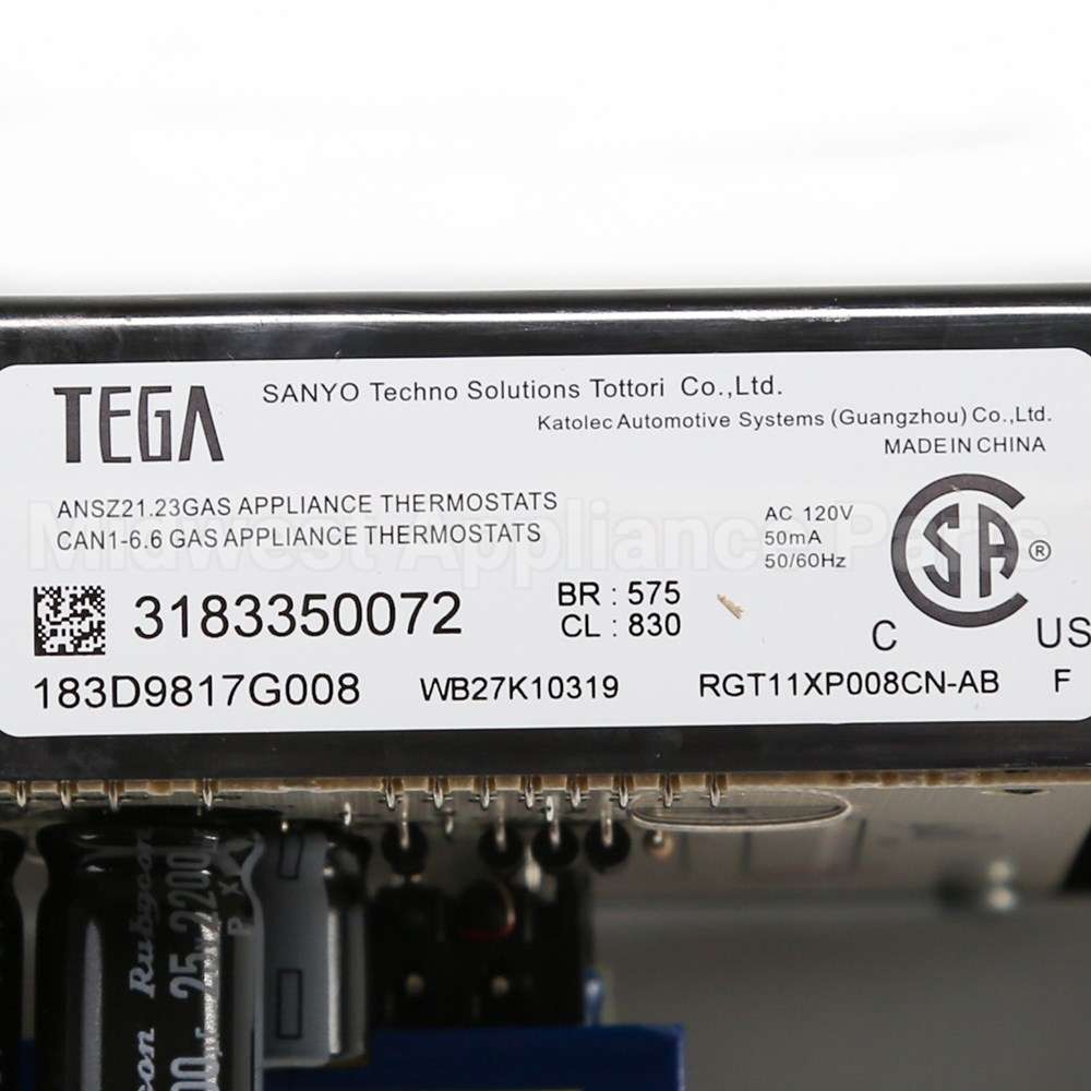 WB27K10319 GE T011 Oven Control