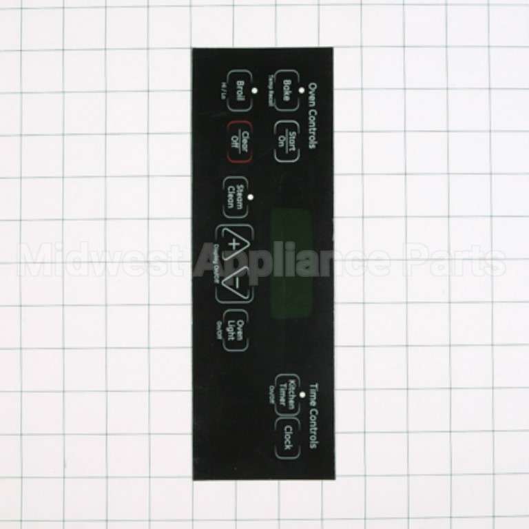 WB27K10412 GE Range Faceplate - T09-A Black