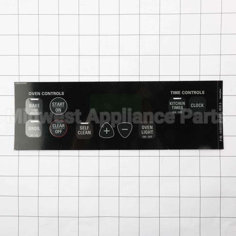WB27T10517 GE Faceplate Graphics Asm