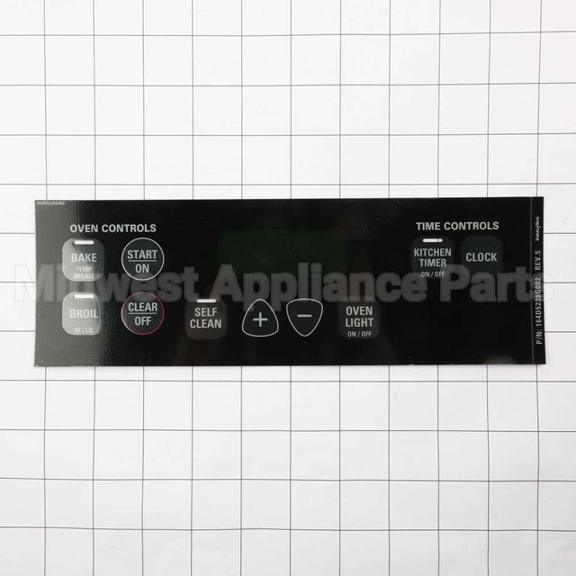 WB27T10517 GE Faceplate Graphics Asm