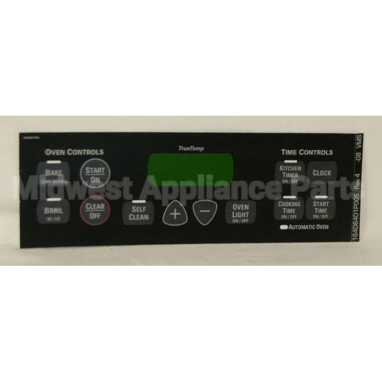 WB27T10675 GE Faceplate Graphics