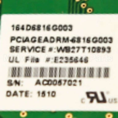 WB27T10893 GE Daugther Relay Board