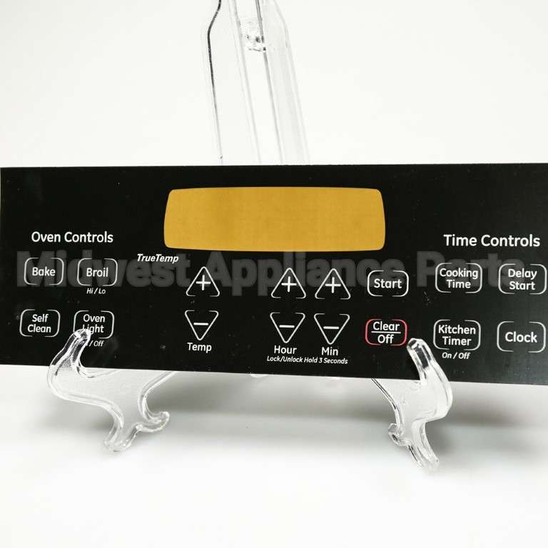 WB27T11229 GE Range Electronic Control Overlay - Black