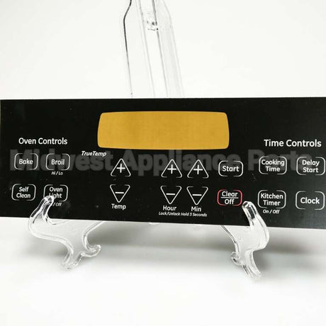 WB27T11229 GE Range Electronic Control Overlay - Black