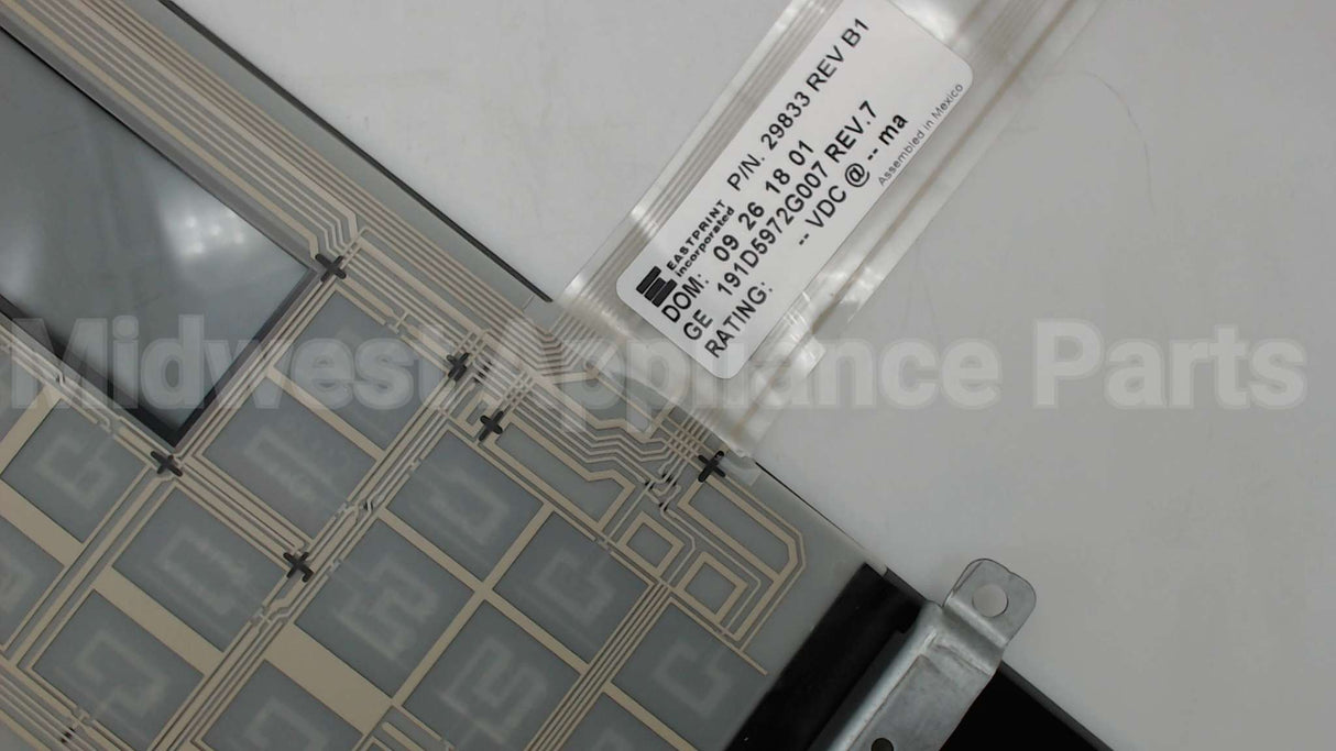 WB27T11381 GE Glass And Control Asm