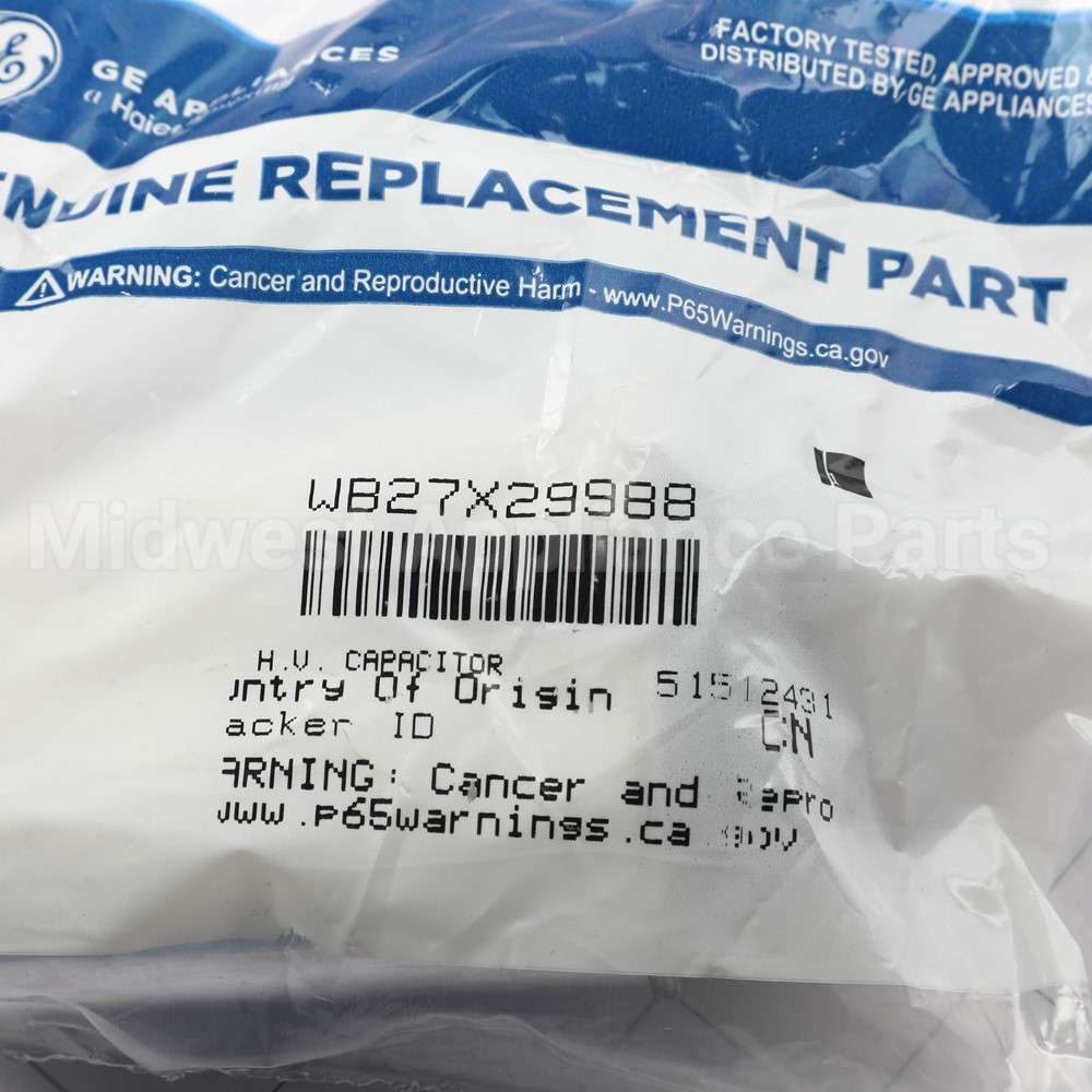 WB27X29988 GE H.v. Capacitor