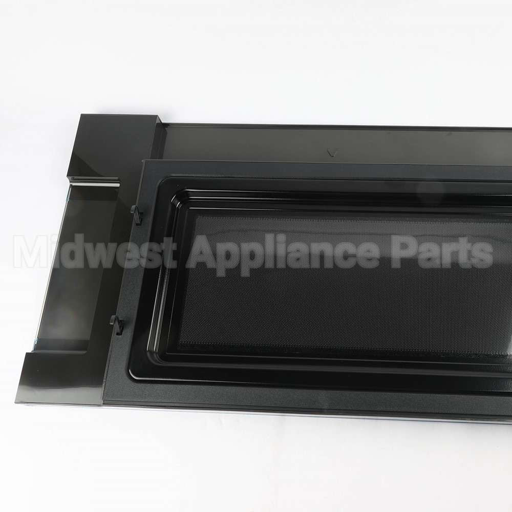 WB56X26203 GE Microwave Door - Black & Stainless Steel
