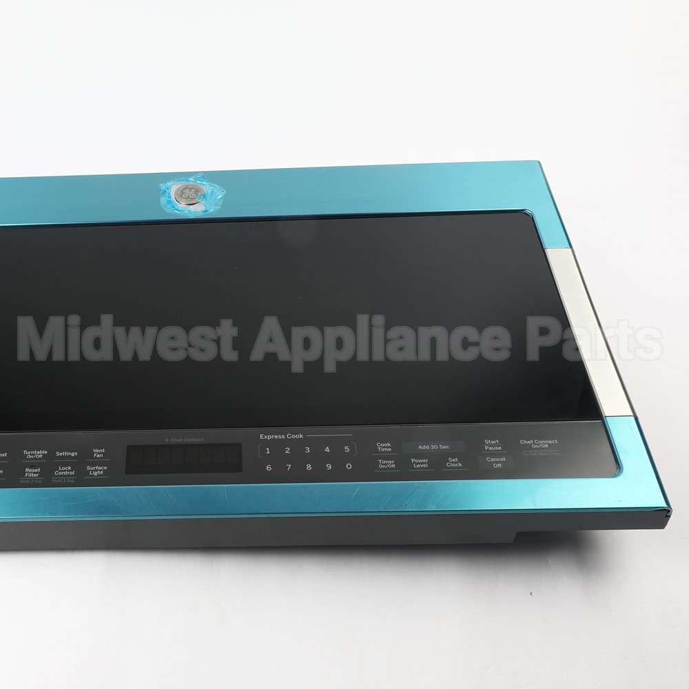 WB56X26203 GE Microwave Door - Black & Stainless Steel