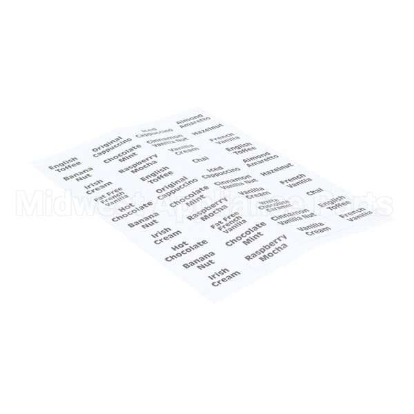 WC-39107-02 Compatible Curtis Label, Flavor Adhesive Canistr