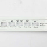 WD34X26481 GE White Console Cover And Graphic Asm