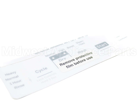 WD34X27904 GE White Control Panel Overlay