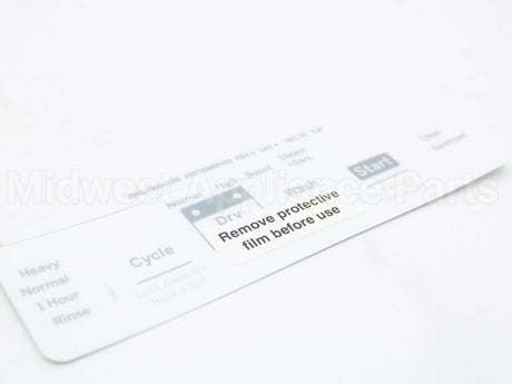 WD34X27904 GE White Control Panel Overlay