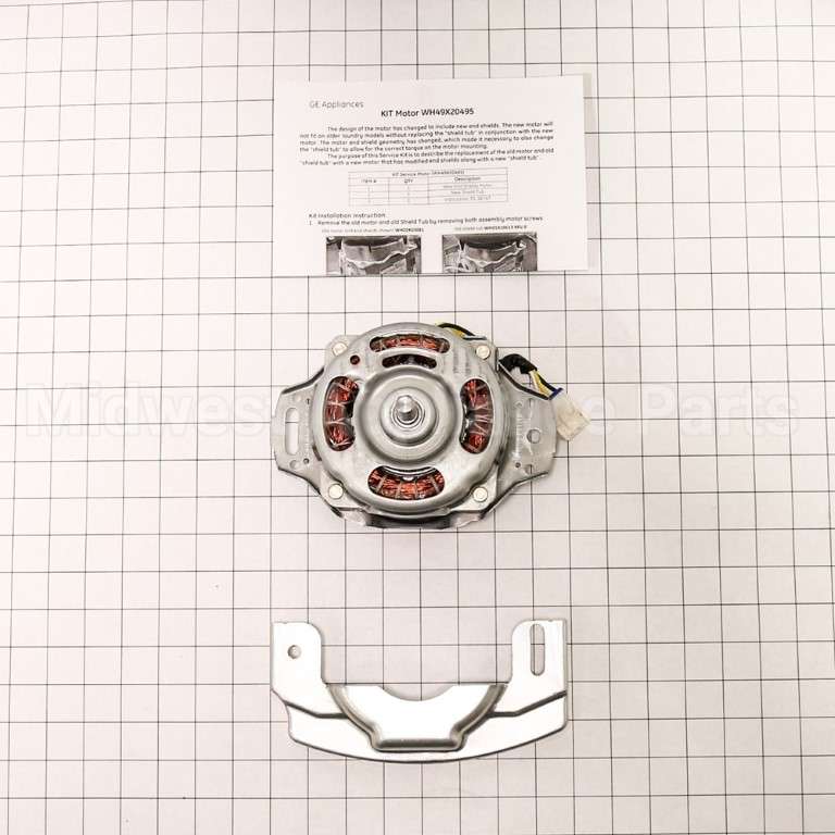 WH49X20495 GE Washing Machine Tub Motor With Shield